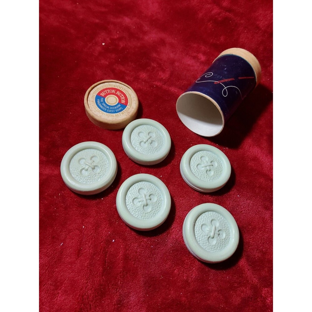 Vintage Avon BUTTON BUTTON Special Occasion Five Soaps, New in Box